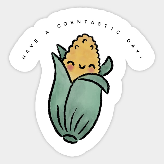 Have a corntastic day! Sticker by The Mindful Maestra